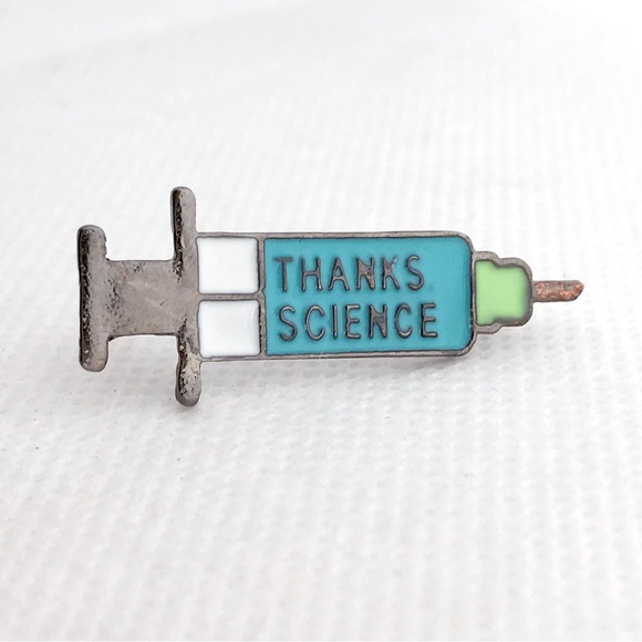 Thanks Science Syringe Enamel Pin - Picture 3 of 4